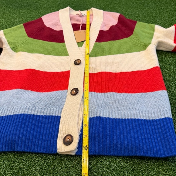 NWT Boden Olivia Multicolor Stripe Wool Cardigan Sweater Women’s Medium - Picture 8 of 8